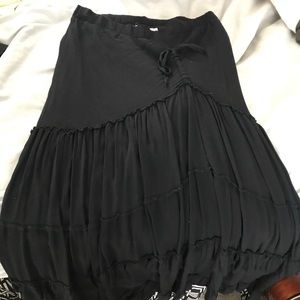 Pretty tiered black skirt